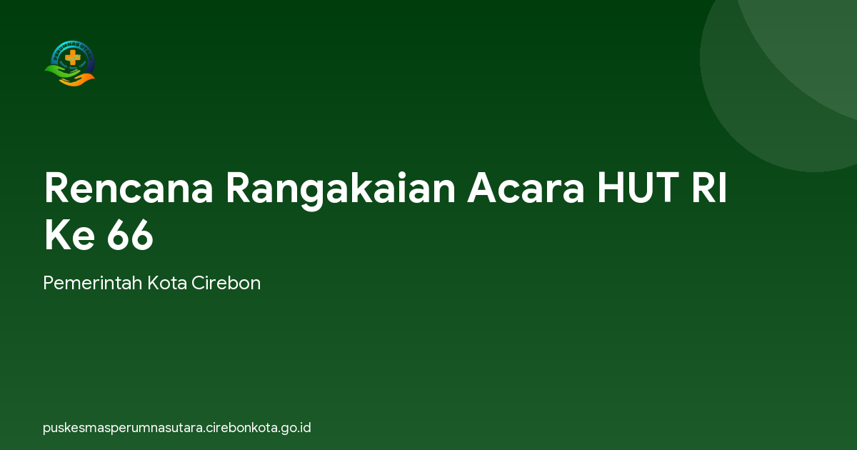 Rencana Rangakaian Acara HUT RI Ke 66