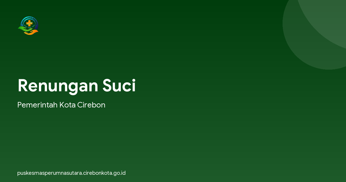 Renungan Suci
